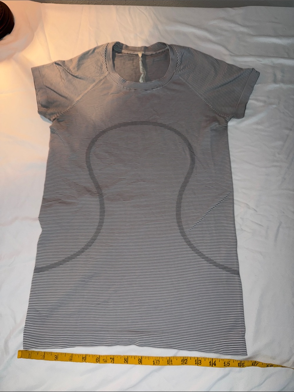 lululemon athletica Black & White Striped Swiftly Tech